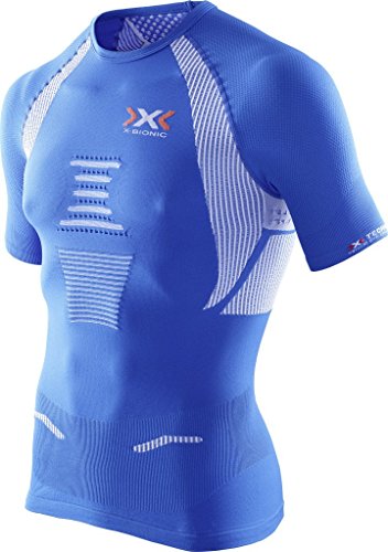 X-Bionic - Camiseta de running para hombre, multicolor (royal blue/ white), talla S