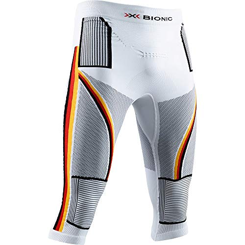 X-Bionic Energy Accumulator 4.0 Patriot 3/4 Germany Leggings, Unisex Adulto, Blanco, L