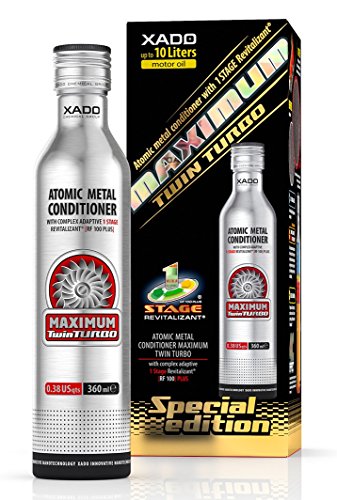 XADO 1 Stage Maximum Twin Turbo, protección para el motor, regenera, contra el desgaste, aditivo para aceite con Revitalizant (360ml)