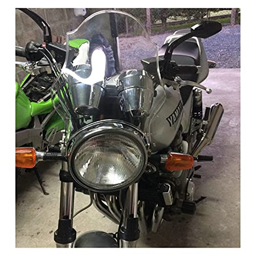 XCVUISDFJK Accesorios de decoración de Coches Pantalla clásica de Parabrisas en Forma de Parabrisas para Yamaha SR500 SR400 SR250 SR125 SR 500 400 250 125 (Color : Transparent B)