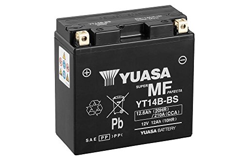 Yuasa YT14B-BS - Batería de 12 V/12 Ah, sin ácido, 150 x 70 x 145 cm, para Yamaha FJR1300, año de construcción 2001